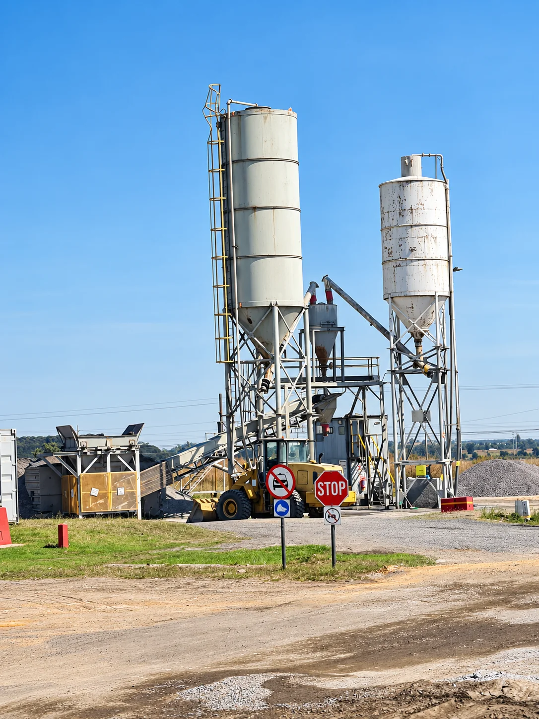 Rock-Tuff batching plant and aggregate handling area