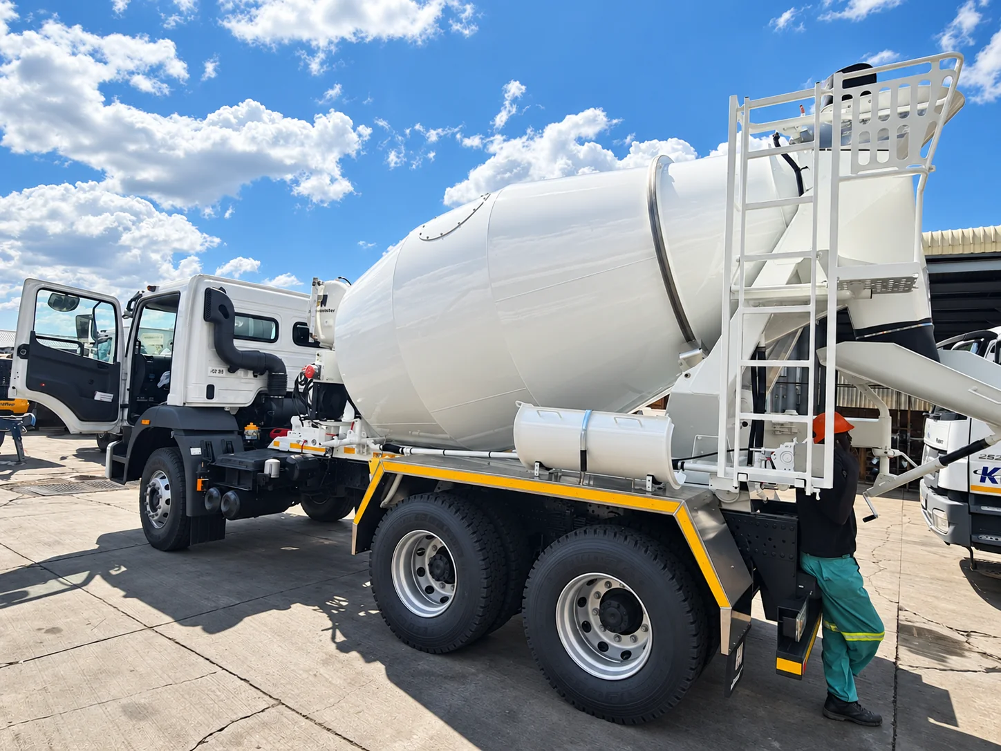Rock-Tuff ready-mix truck rear view